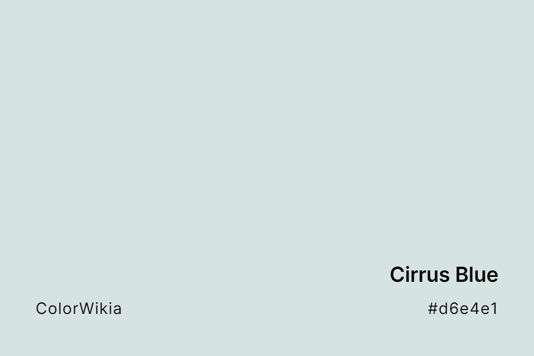 Cirrus Blue Color – #d6e4e1: Codes and Complete Breakdown