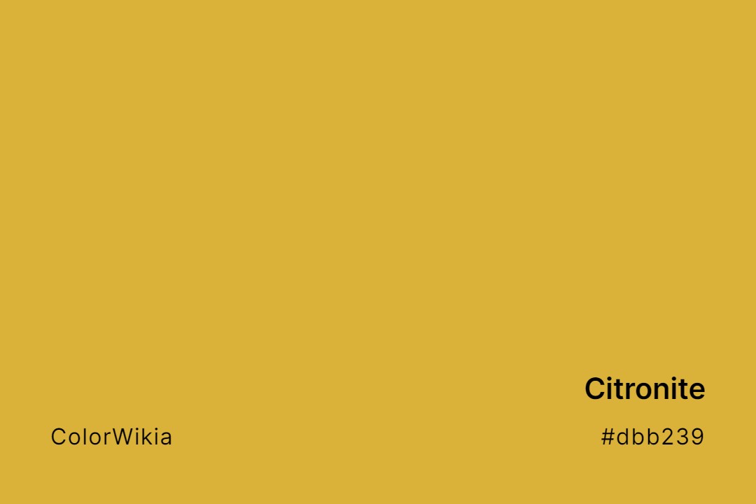 Citronite Color – #dbb239: Codes and Complete Breakdown