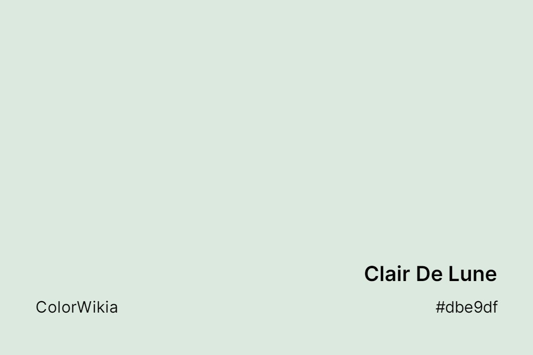 Clair De Lune Color – #dbe9df: Codes and Complete Breakdown