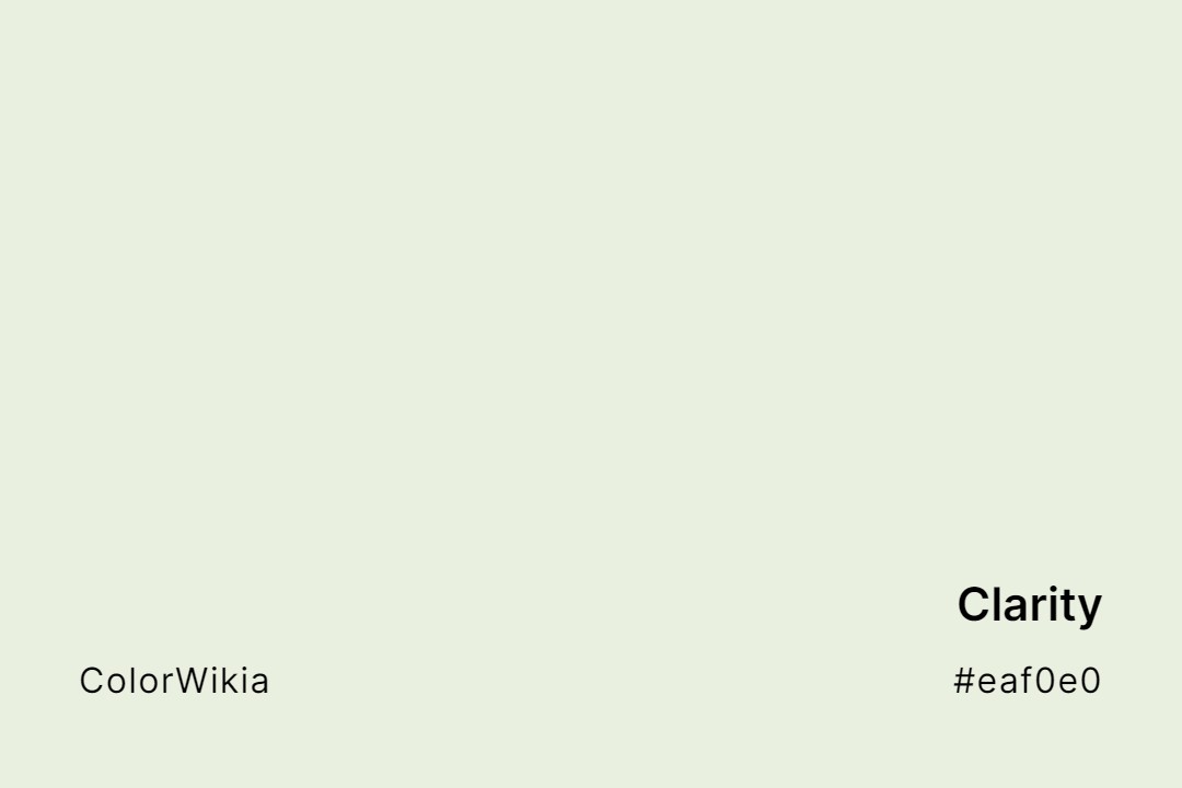 Clarity Color – #eaf0e0: Codes and Complete Breakdown