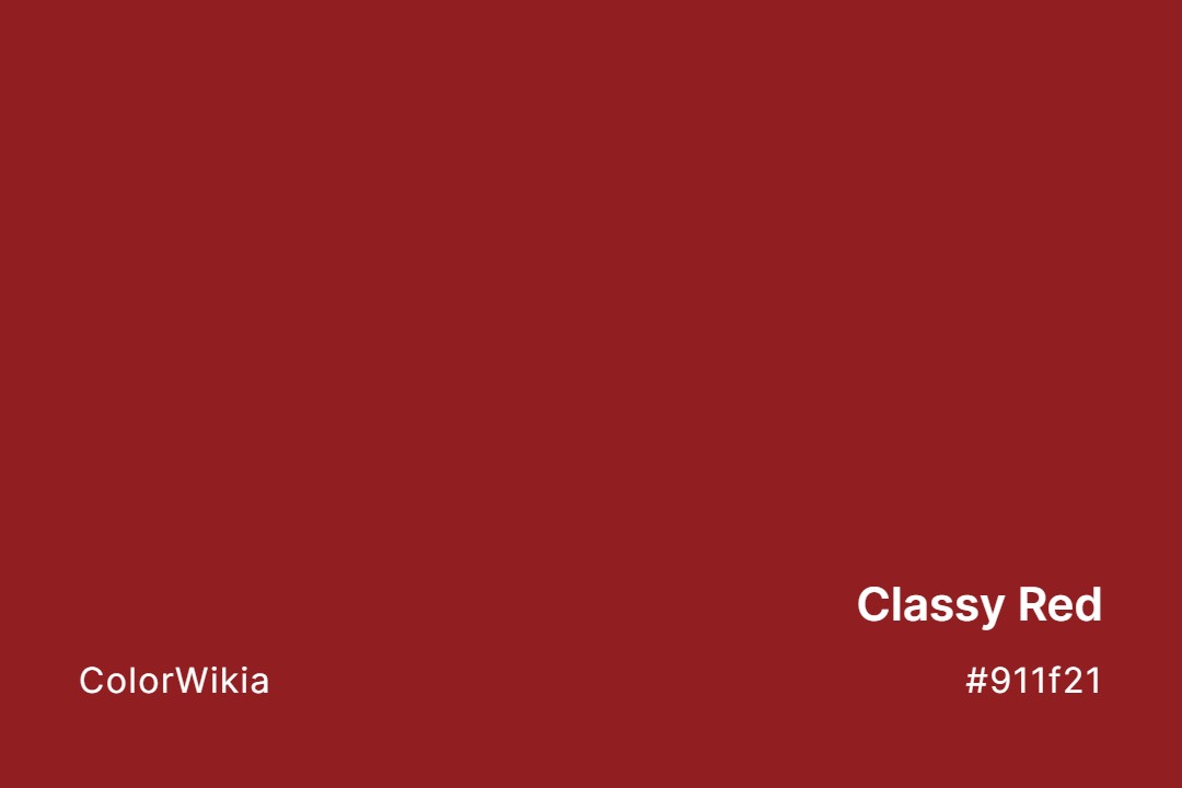 Classy Red Color – #911f21: Codes and Complete Breakdown