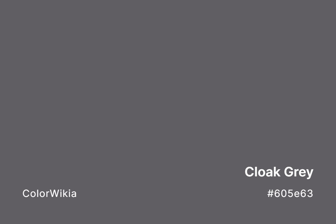 cloak grey color 605e63