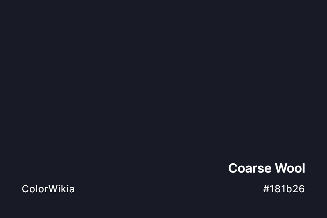 Coarse Wool Color – #181b26: Codes and Complete Breakdown
