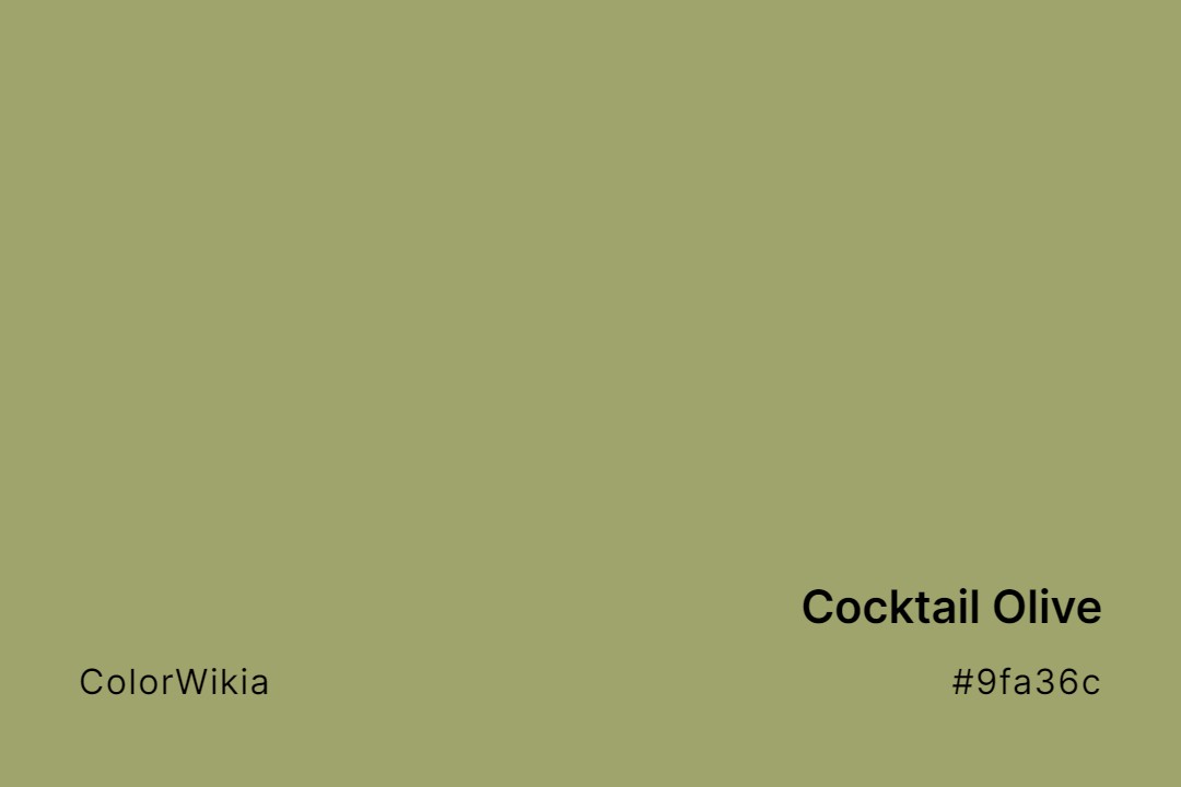 cocktail olive color 9fa36c