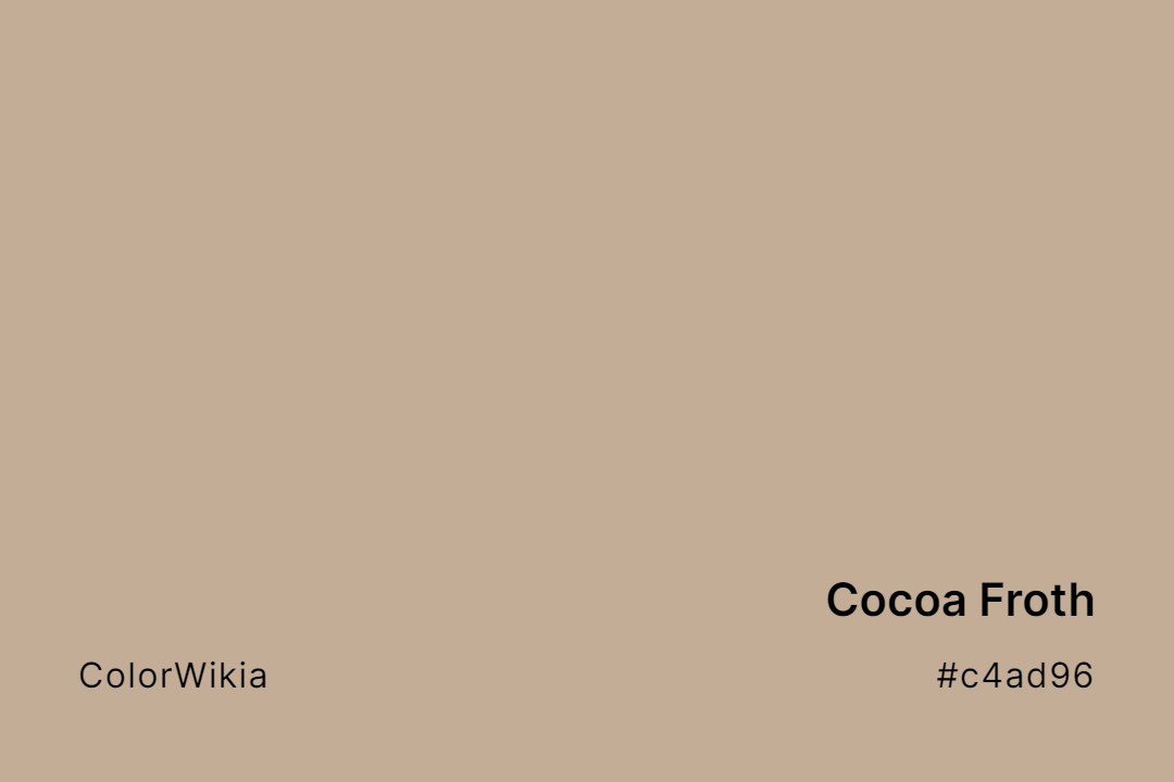 cocoa froth color c4ad96