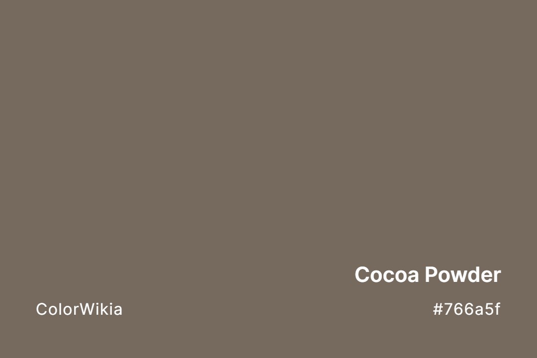 cocoa powder color 766a5f