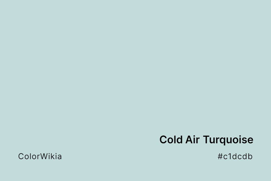 Cold Air Turquoise Color – #c1dcdb: Codes and Complete Breakdown