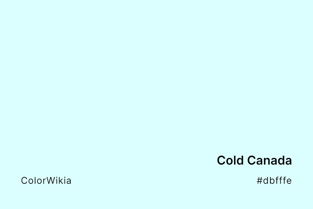 Cold Canada Color – #dbfffe: Codes and Complete Breakdown
