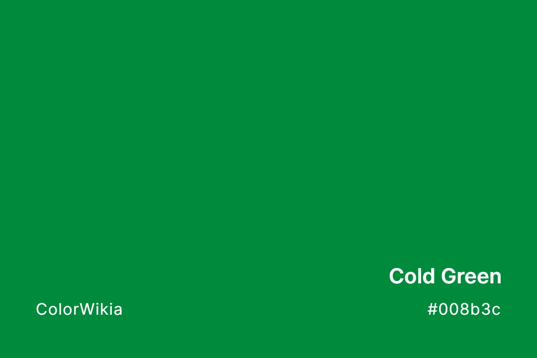 Cold Green Color – #008b3c: Codes and Complete Breakdown
