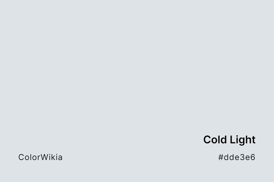 Cold Light Color – #dde3e6: Codes and Complete Breakdown