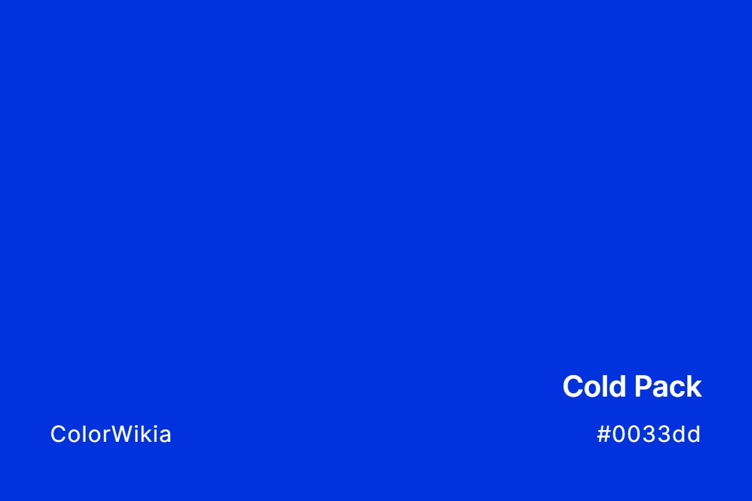 cold pack color 0033dd