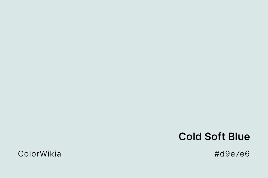 Cold Soft Blue Color – #d9e7e6: Codes and Complete Breakdown