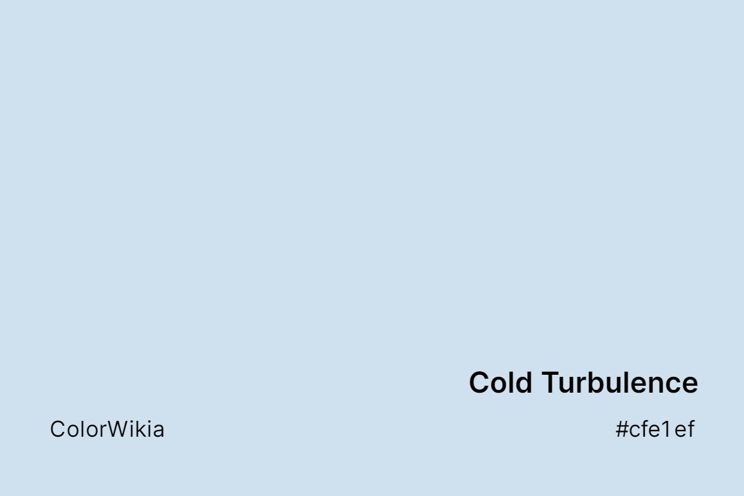 Cold Turbulence Color – #cfe1ef: Codes and Complete Breakdown