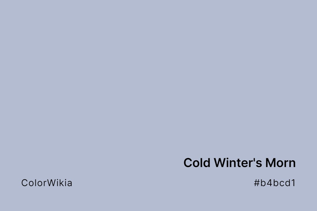 Cold Winter’s Morn Color – #b4bcd1: Codes and Complete Breakdown