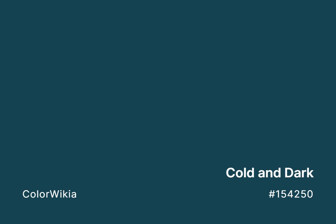 Cold and Dark Color – #154250: Codes and Complete Breakdown