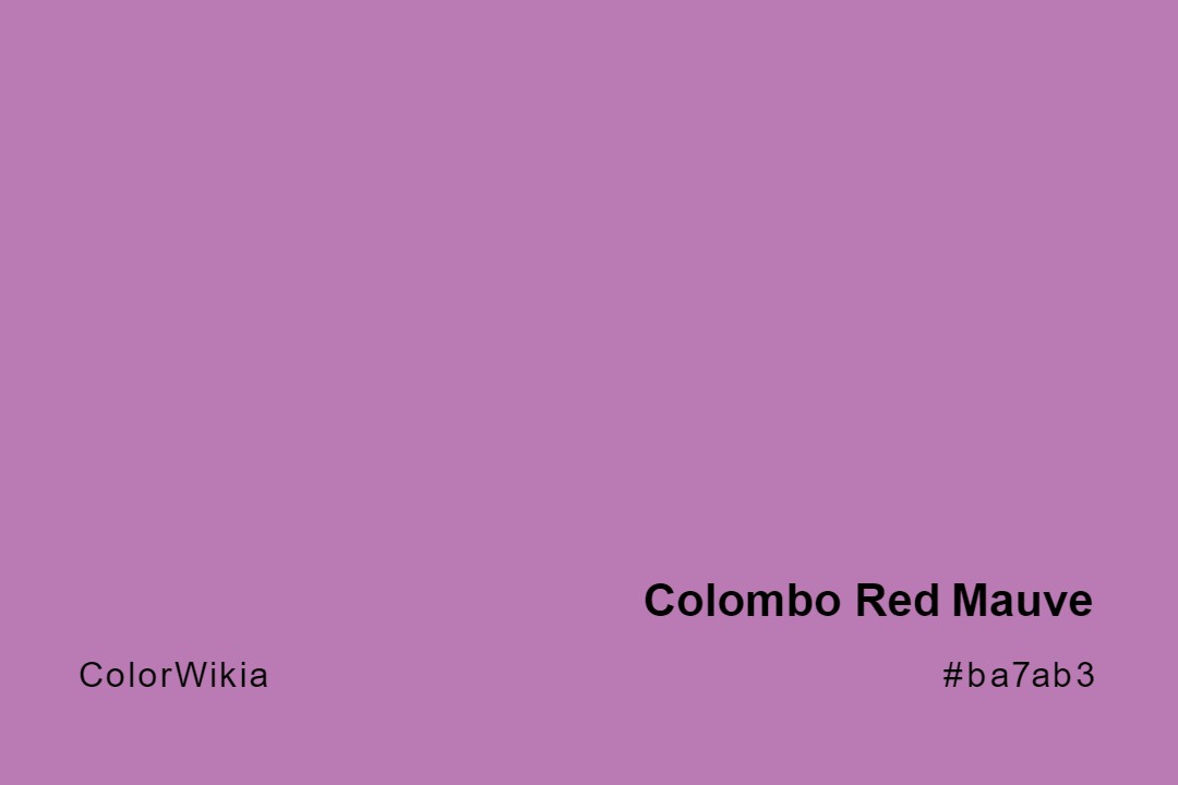 Colombo Red Mauve Color – #ba7ab3: Codes and Complete Breakdown