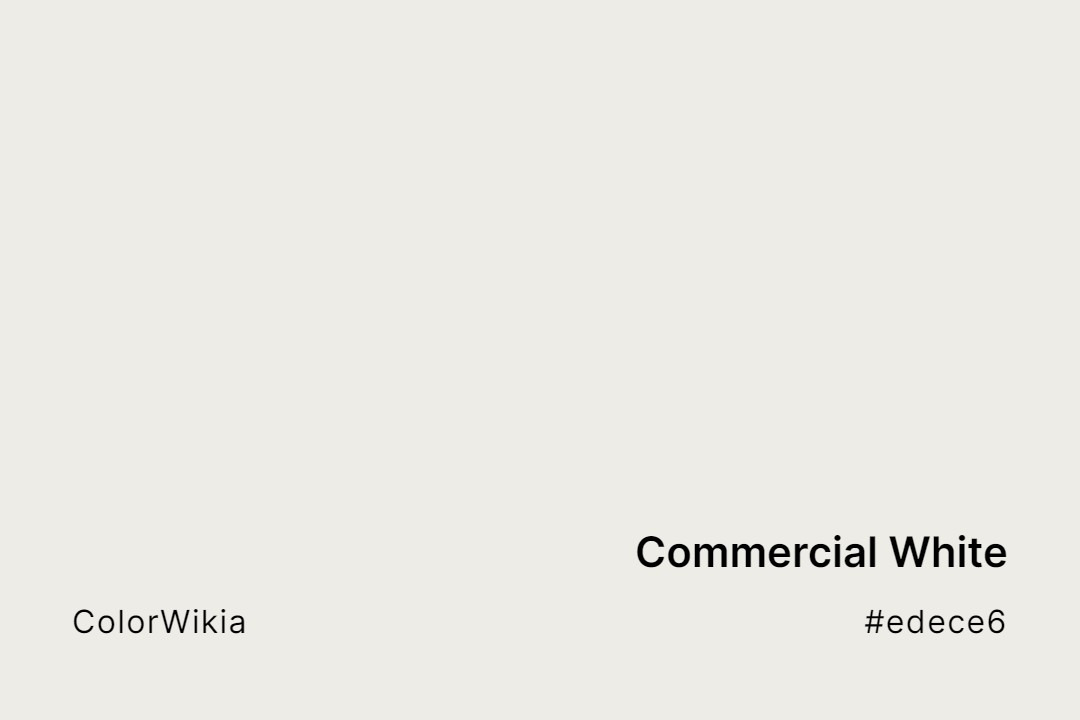 Commercial White Color – #edece6: Codes and Complete Breakdown