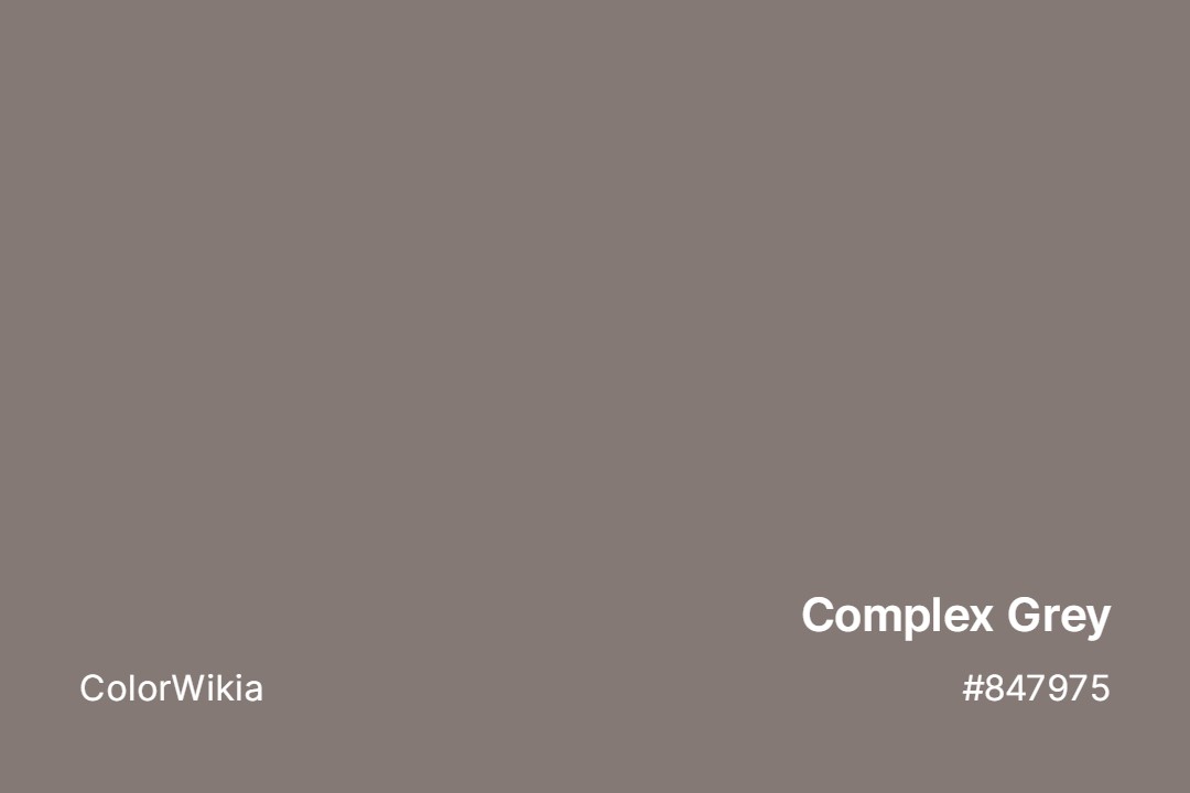 Complex Grey Color – #847975: Codes and Complete Breakdown