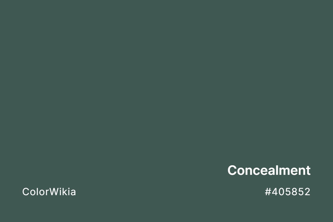 Concealment Color – #405852: Codes and Complete Breakdown