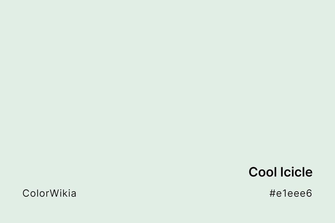 Cool Icicle Color – #e1eee6: Codes and Complete Breakdown