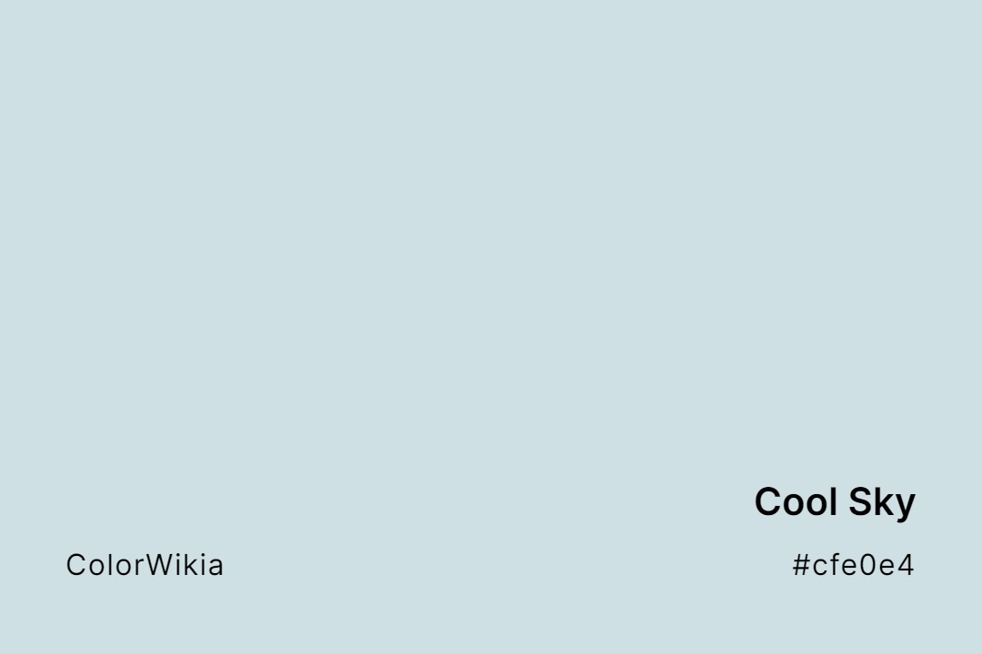 Cool Sky Color – #cfe0e4: Codes and Complete Breakdown
