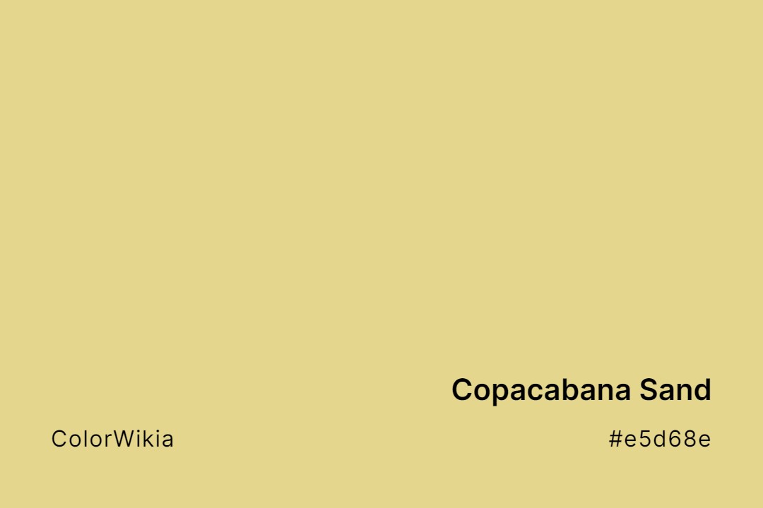 Copacabana Sand Color – #e5d68e: Codes and Complete Breakdown