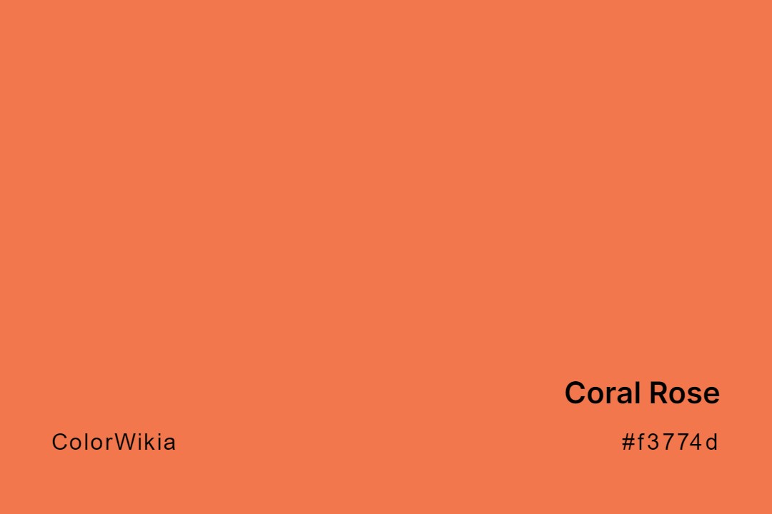 coral rose color f3774d