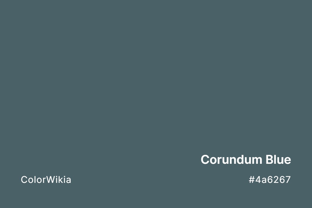 Corundum Blue Color – #4a6267: Codes and Complete Breakdown