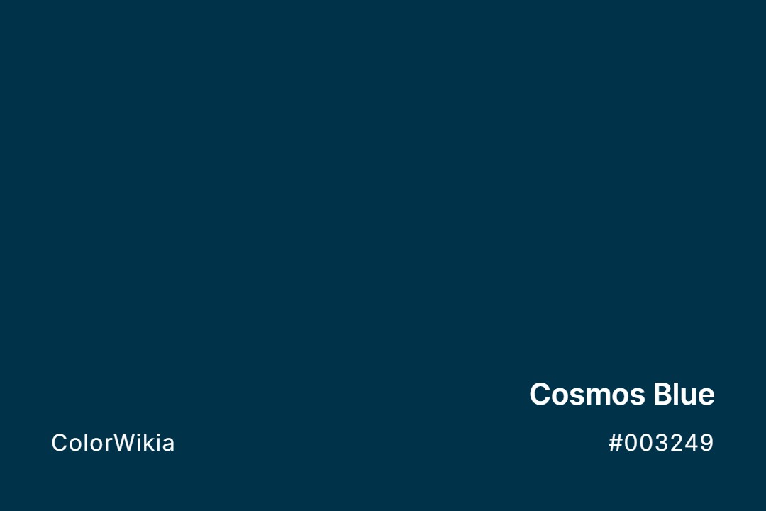 cosmos blue color 003249