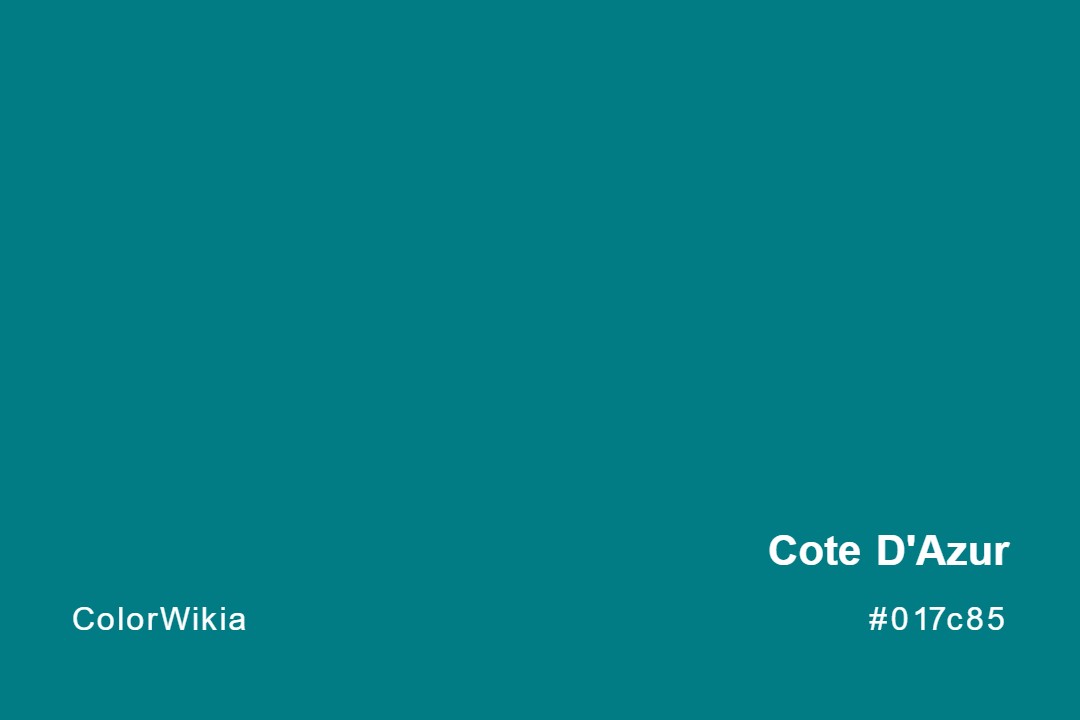 Cote D’Azur Color – #017c85: Codes and Complete Breakdown