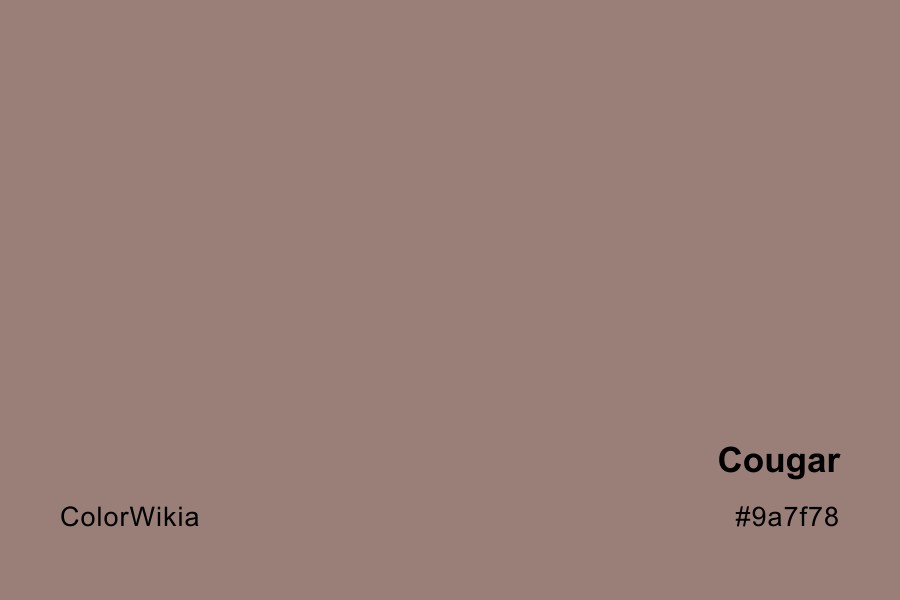 Cougar Color – #9a7f78: Codes and Complete Breakdown