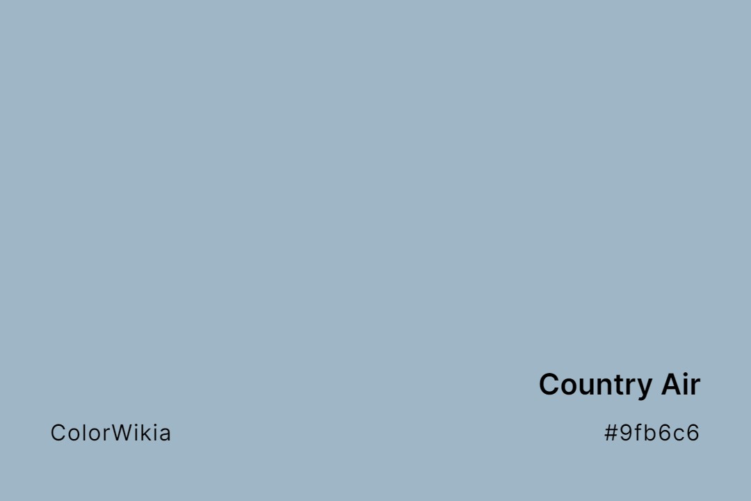 Country Air Color – #9fb6c6: Codes and Complete Breakdown