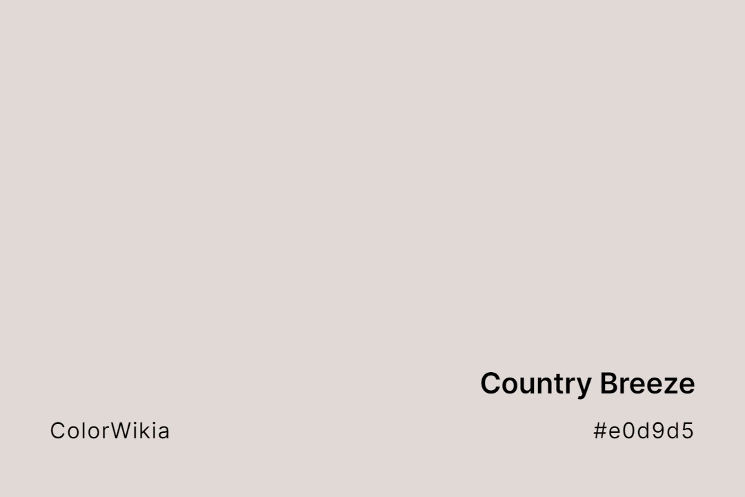 Country Breeze Color – #e0d9d5: Codes and Complete Breakdown