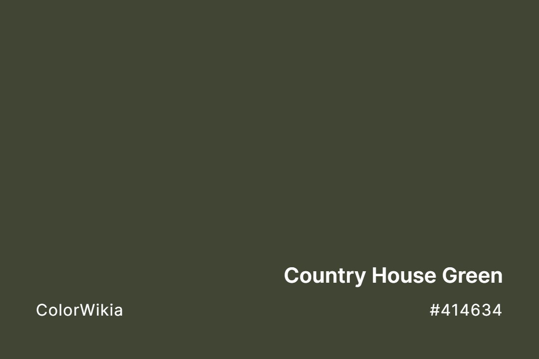 Country House Green Color – #414634: Codes and Complete Breakdown