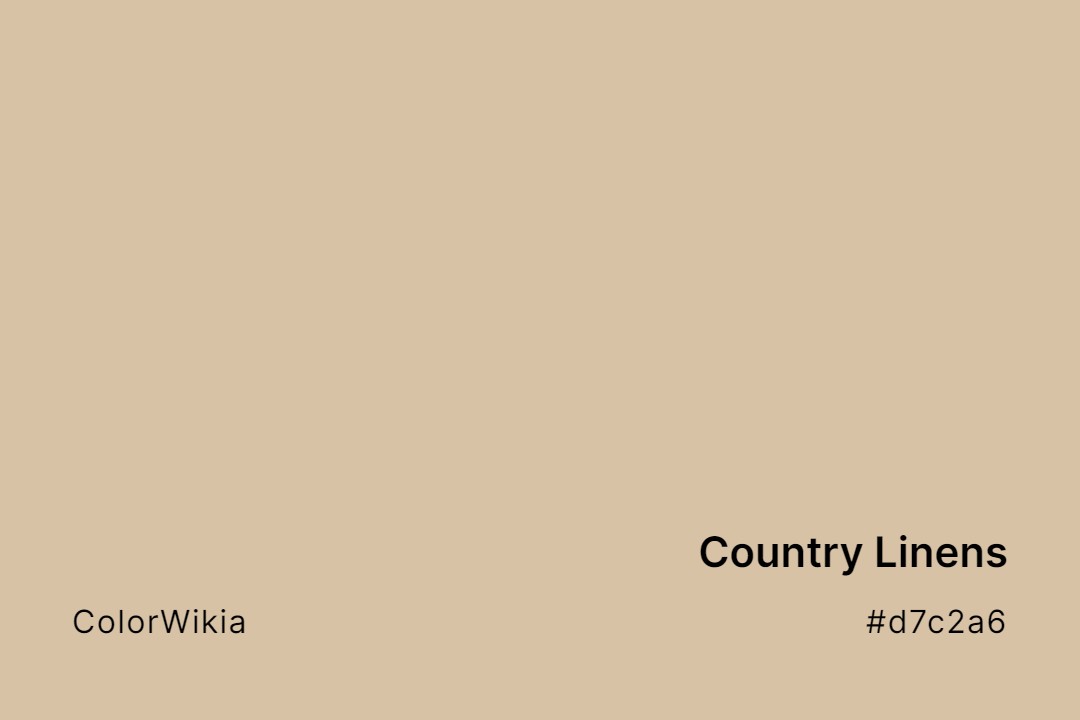 Country Linens Color – #d7c2a6: Codes and Complete Breakdown
