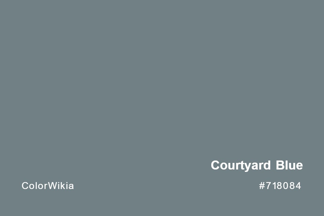 courtyard blue color 718084
