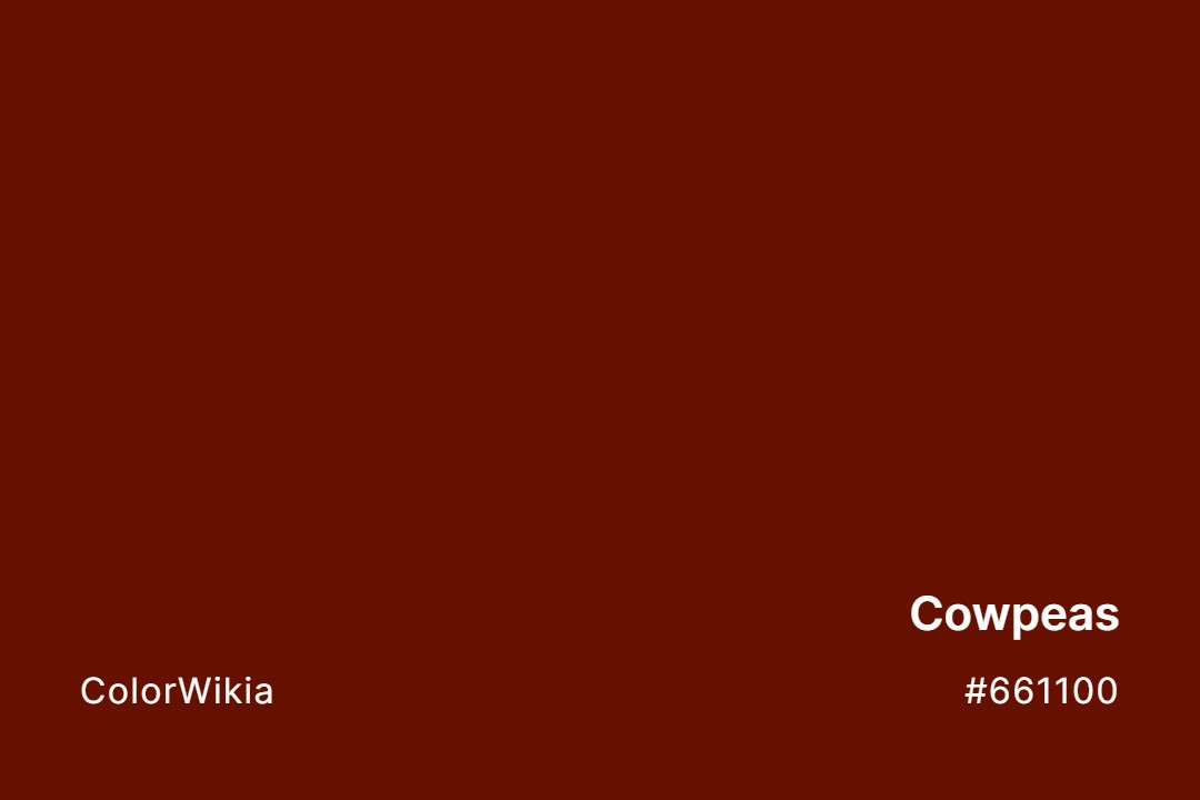 Cowpeas Color – #661100: Codes and Complete Breakdown