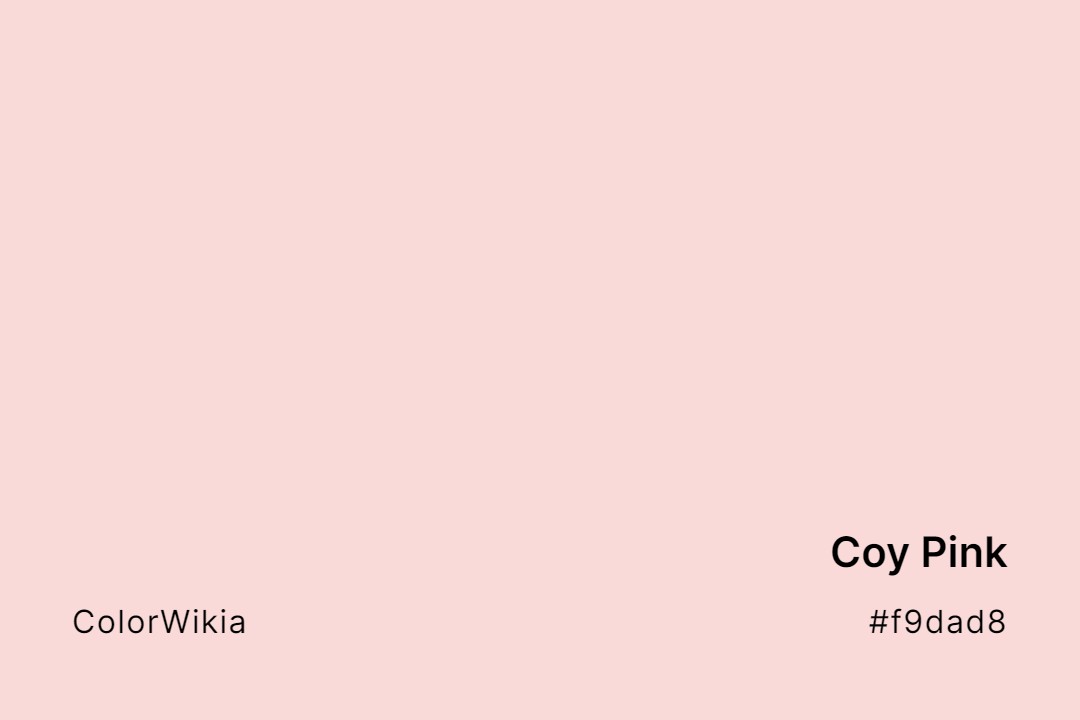 Coy Pink Color – #f9dad8: Codes and Complete Breakdown