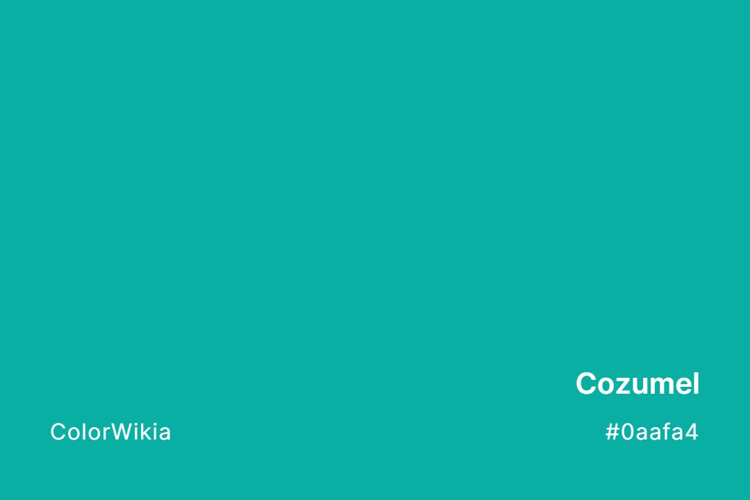 Cozumel Color – #0aafa4: Codes and Complete Breakdown