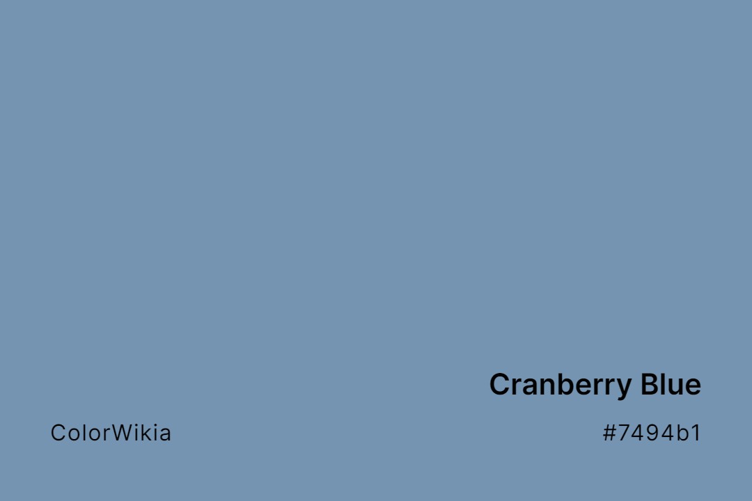cranberry blue color 7494b1