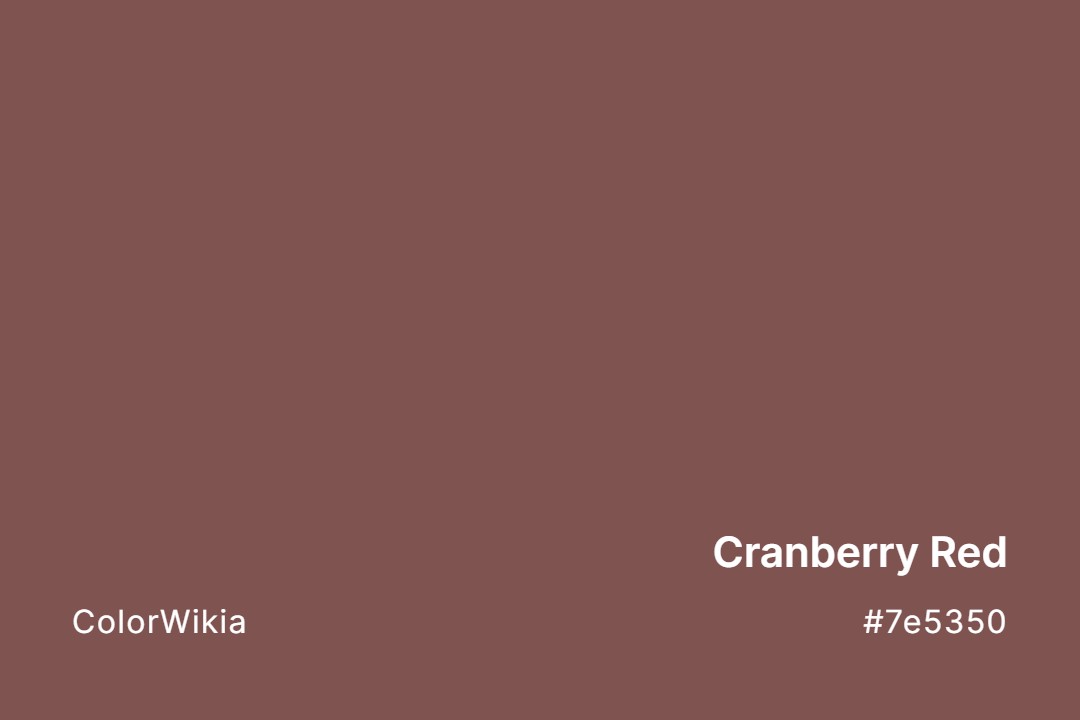 cranberry red color 7e5350