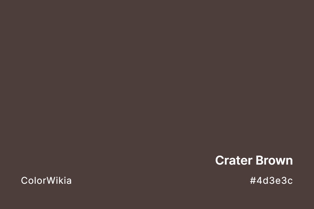 Crater Brown Color – #4d3e3c: Codes and Complete Breakdown