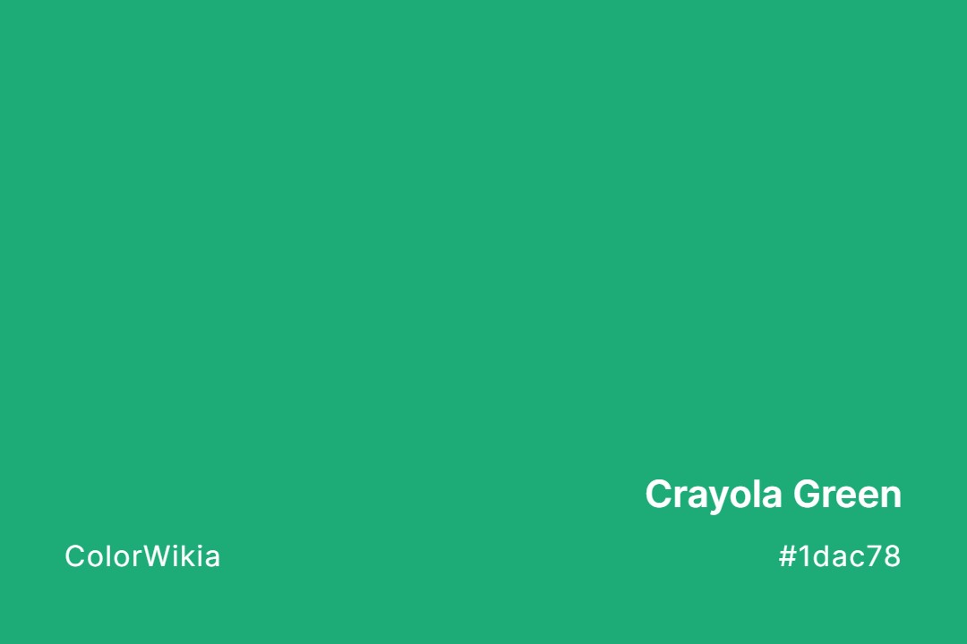 Crayola Green Color – #1dac78: Codes and Complete Breakdown