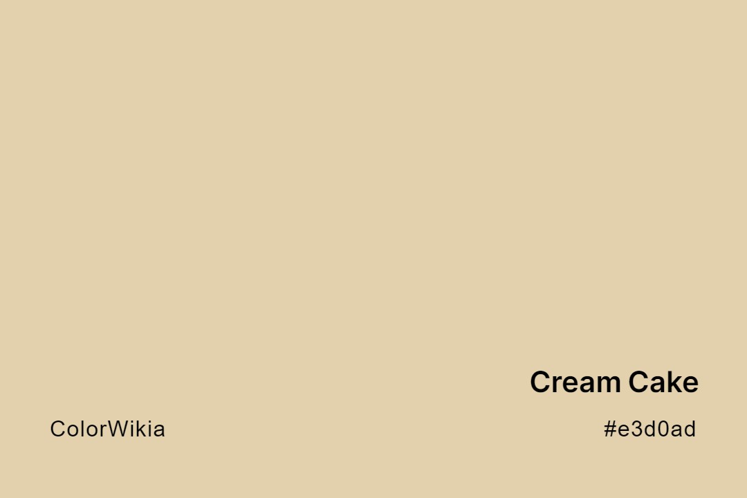 Cream Cake Color – #e3d0ad: Codes and Complete Breakdown