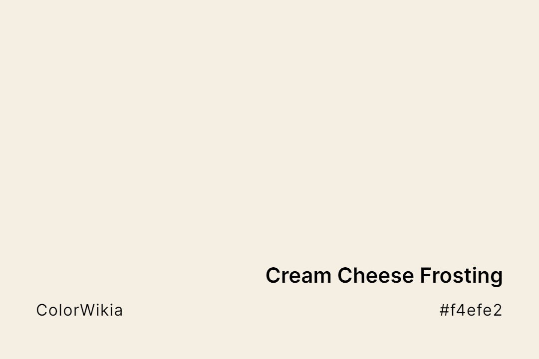 cream cheese frosting color f4efe2