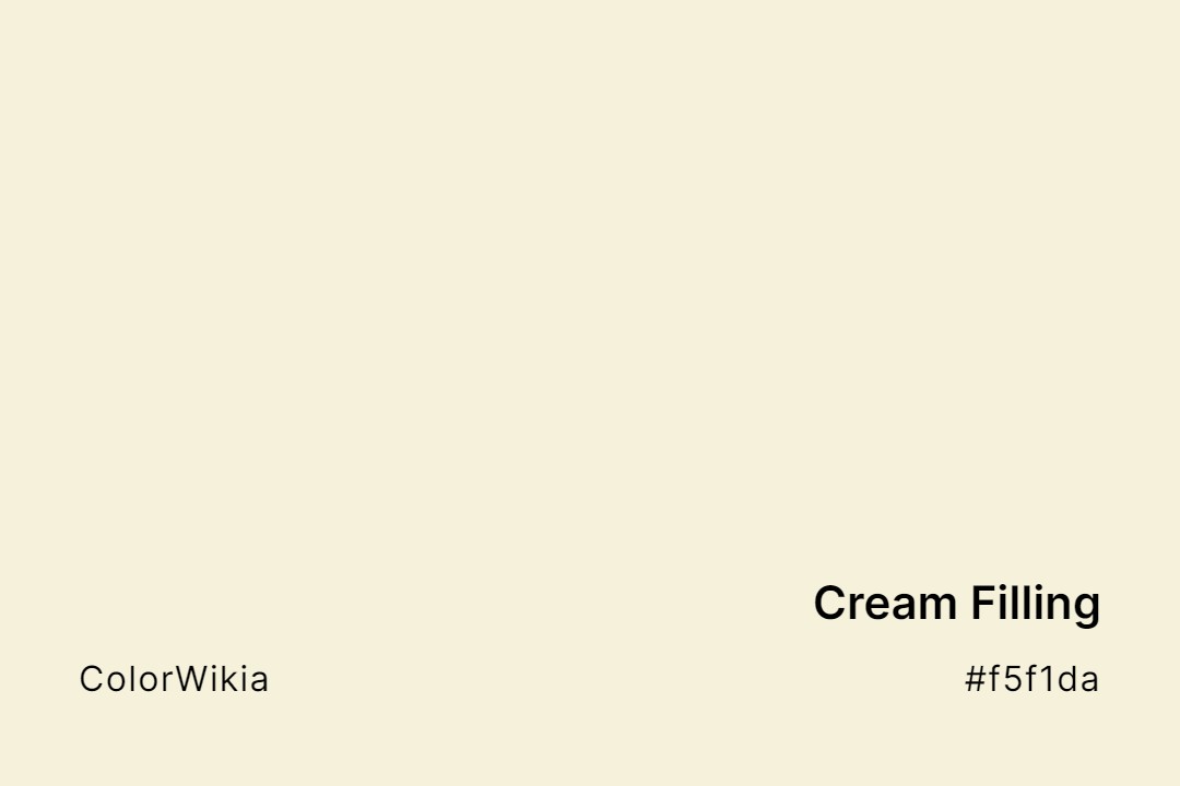 Cream Filling Color – #f5f1da: Codes and Complete Breakdown