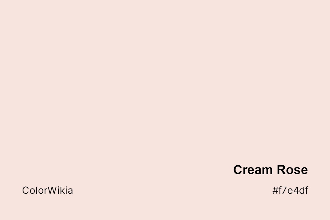 Cream Rose Color – #f7e4df: Codes and Complete Breakdown