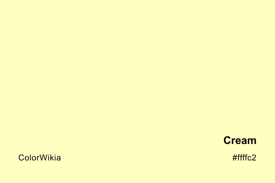 Cream Color – #ffffc2: Codes and Complete Breakdown
