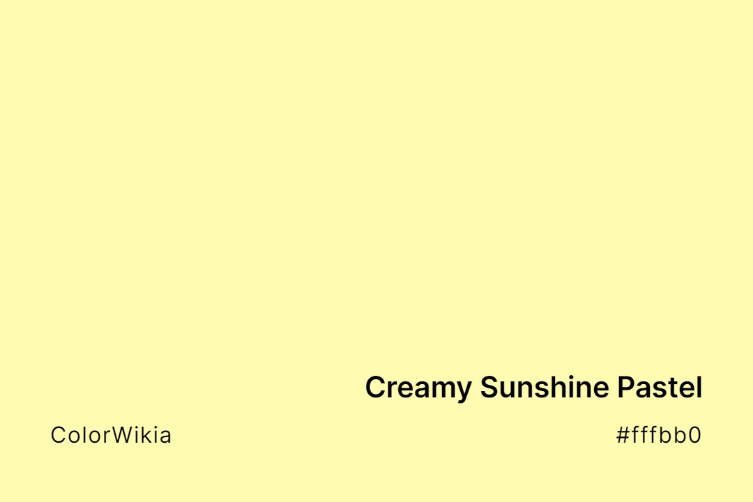 creamy sunshine pastel color fffbb0