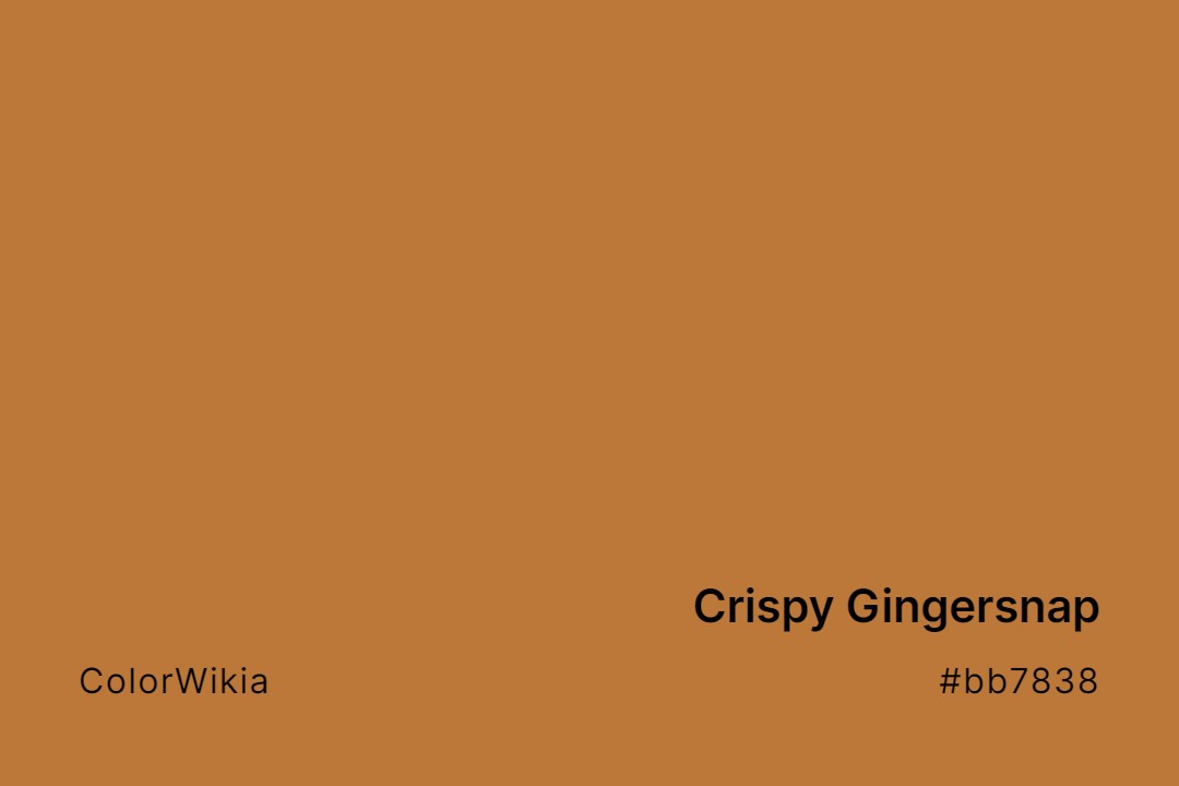 crispy gingersnap color bb7838